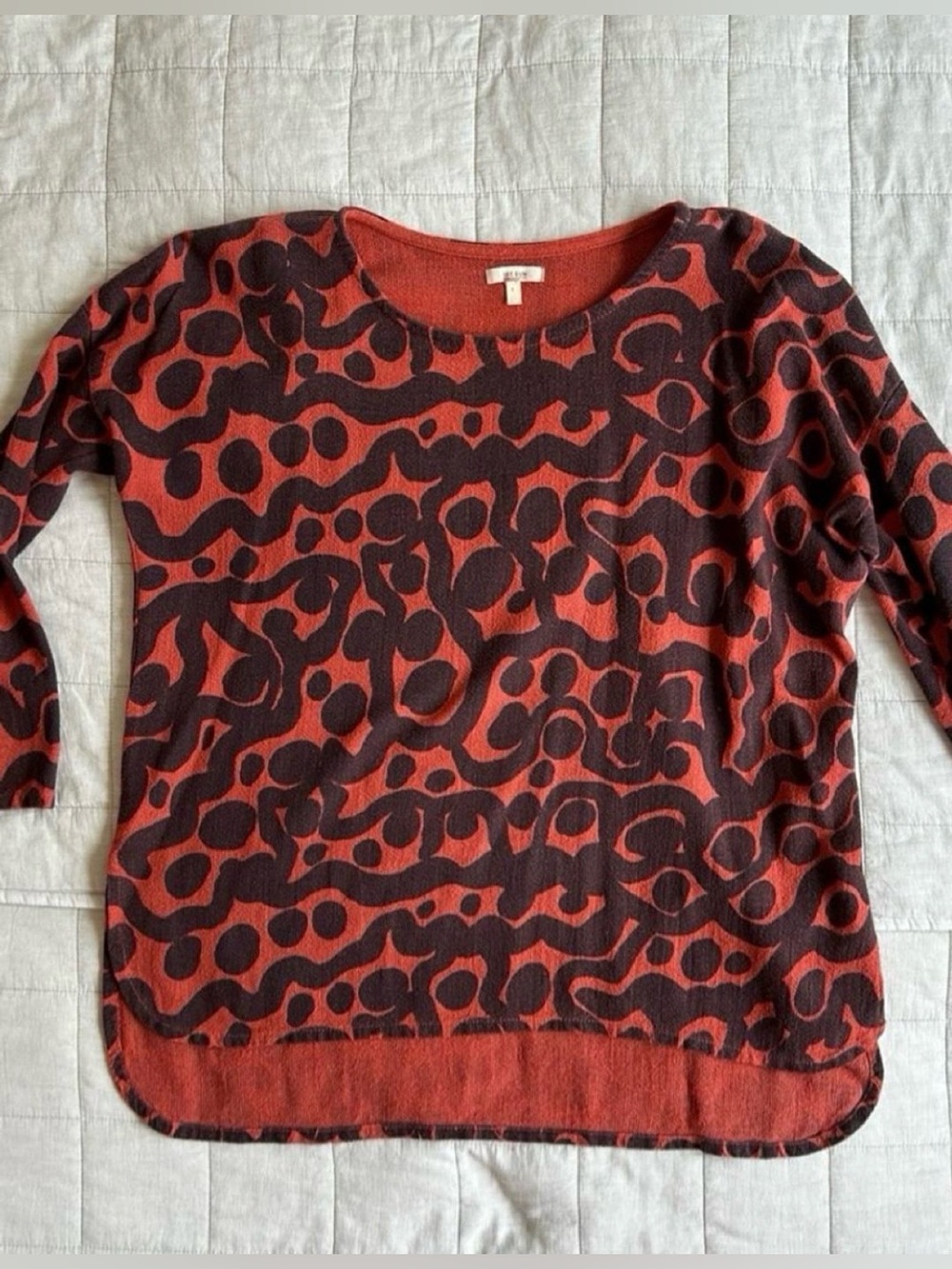 Jenny pennywood see sun 3/4 sleeve top